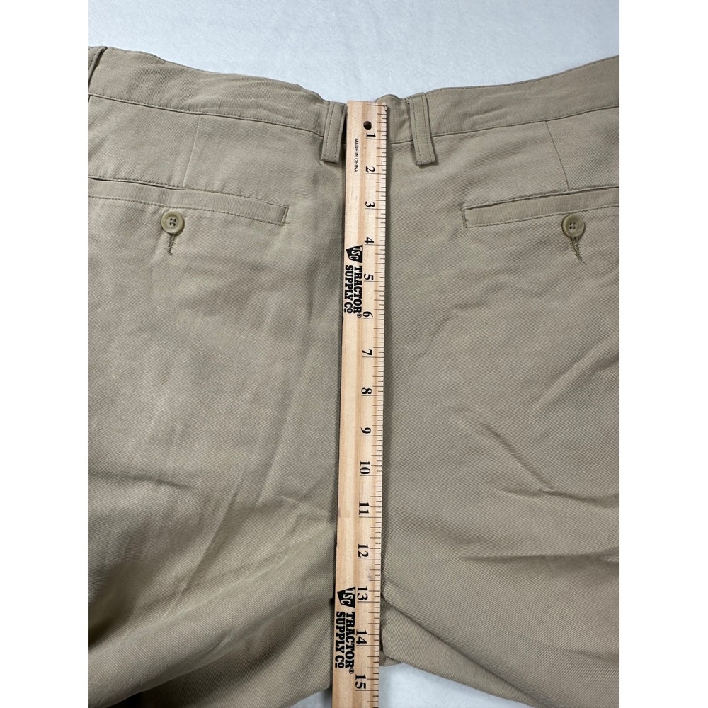 Solitude Mens 34x32 Tan Pleated Dress Pants Casual Rayon Blend - Picture 6 of 7